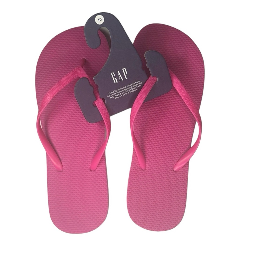 Barbiecore Pink The Gap Flip Flop Slides Beachwear Summer Size 10 Vegan NWT